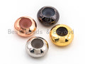 5PCS/10PCS Rondelle Rubber Stopper beads, 8mm Stopper beads 1mm Hole, CZ Spacer beads charm holder, Bracelet Necklace DIY SKU#N42