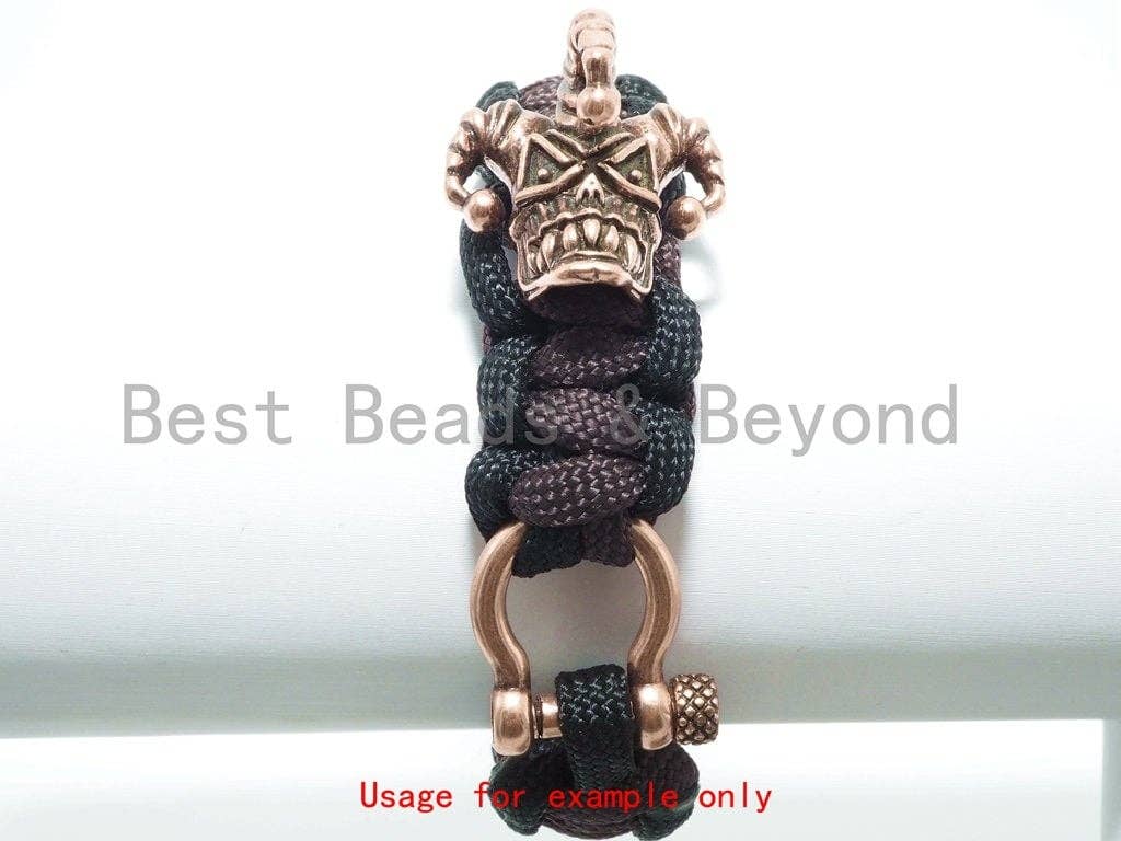 Antique Clown Skull Bead, For 550 Paracord EDC Survival Bracelet, Men's Bracelet Beads, Paracord KeyChain Beads,22x22x19mm,1pc,sku#Y106