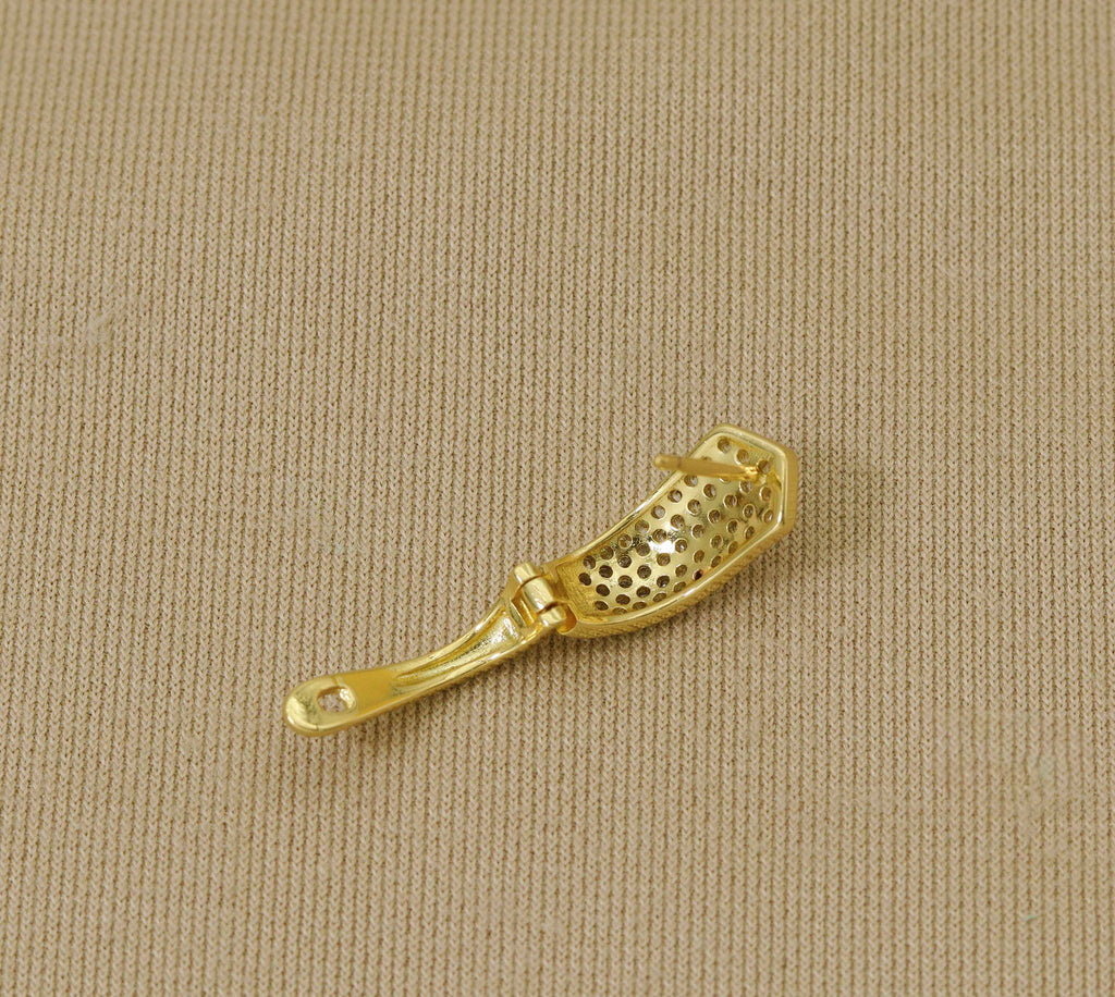 CZ Latch Back Thick Arrow Earrings,Sku#Y610
