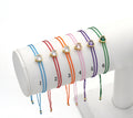 Pull Tie Colorful Wish Heart Bracelet, Sku#EF226