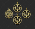 Gold Filled CZ Micro Pave Cute Baby On Round Ring Shape Pendant,18K Gold Filled Girl Boy Charm, Necklace Bracelet Pendant,20x24mm,Sku#LD99