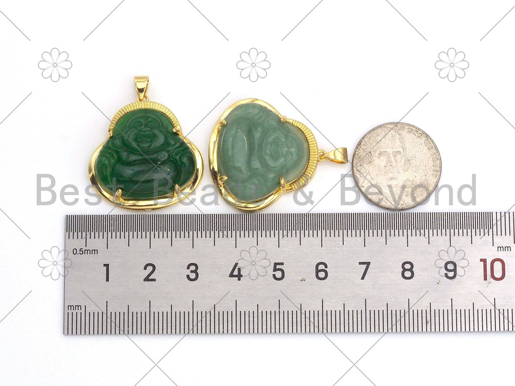 Jade Laughting Buddha Shape Pendant, Sku#EF52