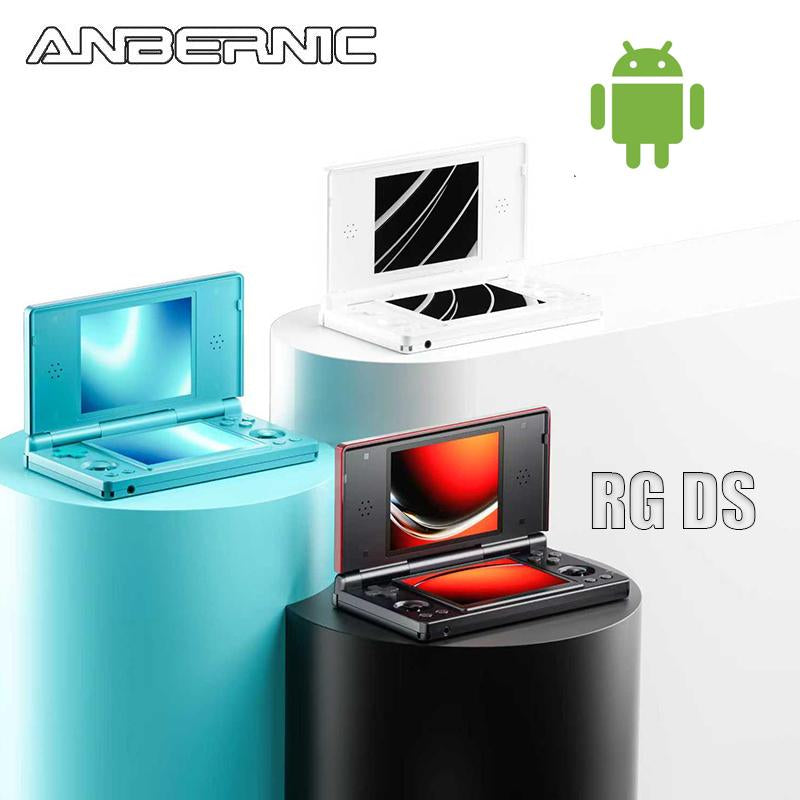 ANBERNIC RG DS Handheld Game Console 4" IPS Dual Screen Android 4000Mah RGDS Flip Video Games Player Supports Rixelhk Wifi Streaming Retro Dual-Screen Flip-Style Gaming Console