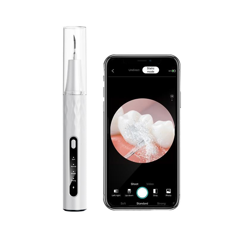 FONENYCA Professional Smart Visual Ultrasonic Tooth Cleaner with Wifi & App - Visual Cleaning Guidance, LED Light, 4 Modes, 2 Replaceable Heads