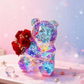 Valentine'S Day Decor: Glowing LED Rose Hugging Bear (Includes Gift Box) Battery and USB Powered Perfect for Valentine'S Day Gifts, Wife Gifts, Daughter Birthday Gifts, Couple Gifts