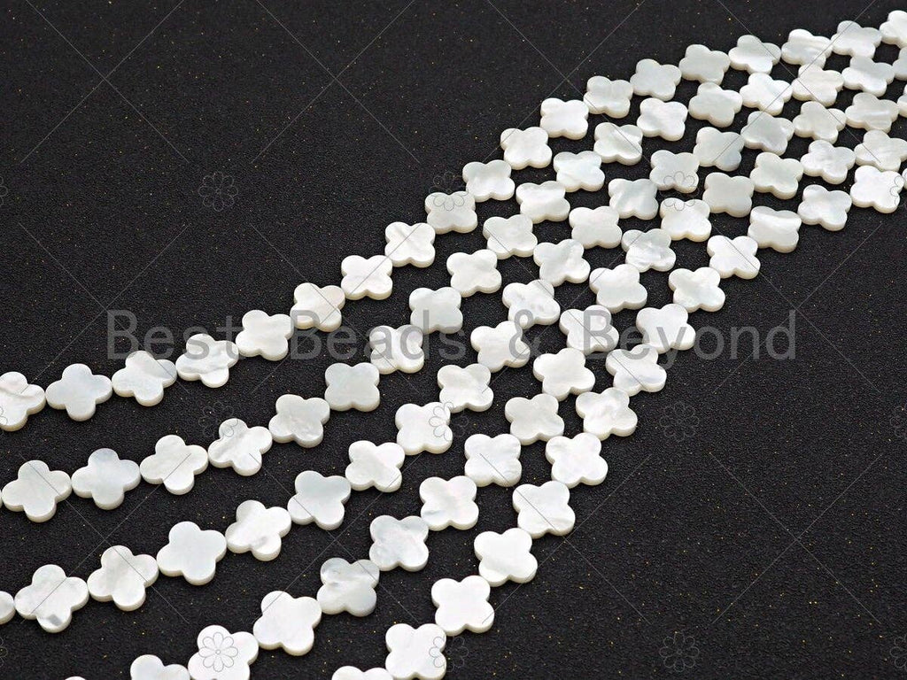 14mm/18mm Clover Quatrefoil Mother of Pearl Beads, sku#T155