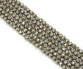 High Quality Genuine Pyrite Faceted Round Beads, 2mm/3mm, Sku#UA298