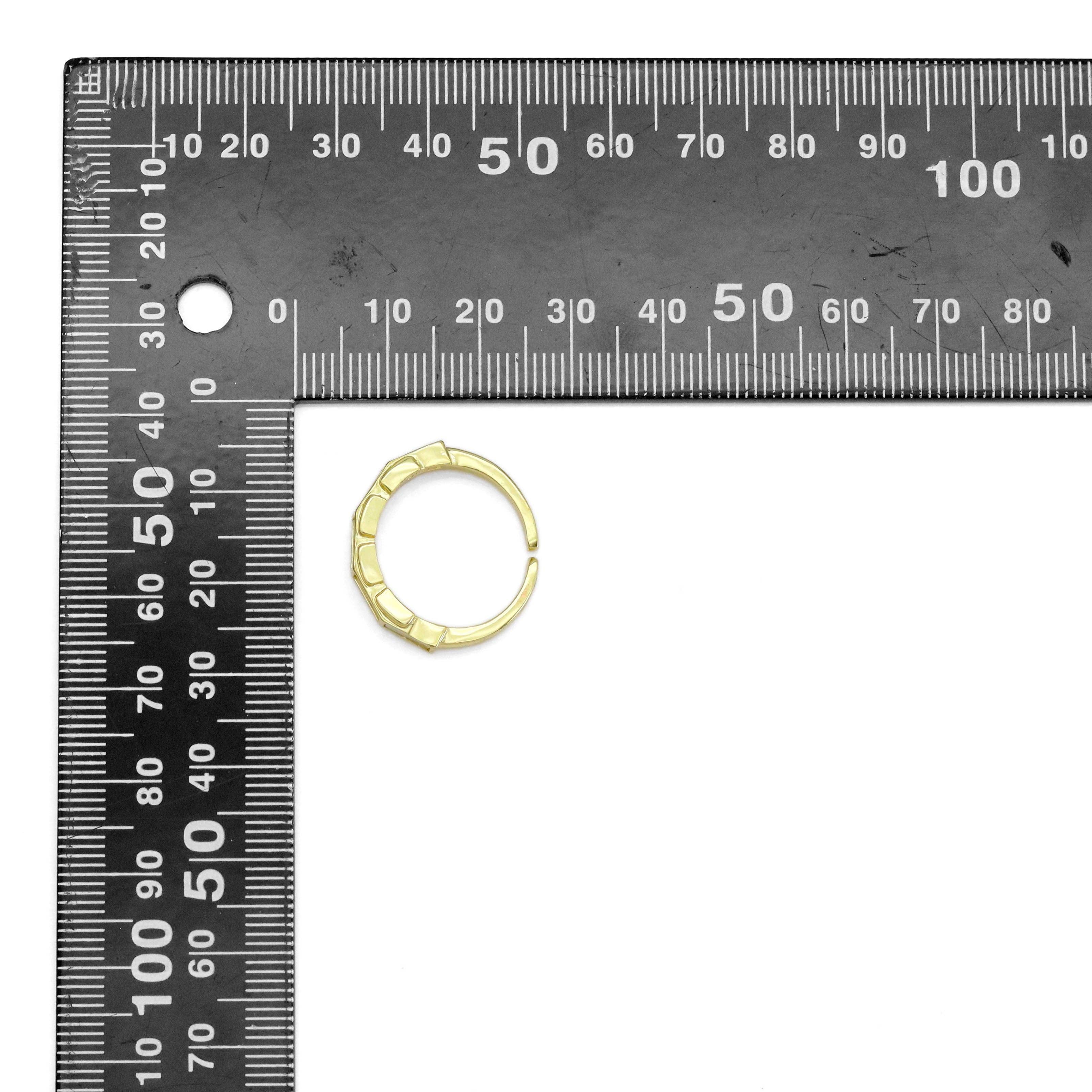 Mother of Pearl Rectangle Pearl Band Adjustable Ring, Sku#LX484
