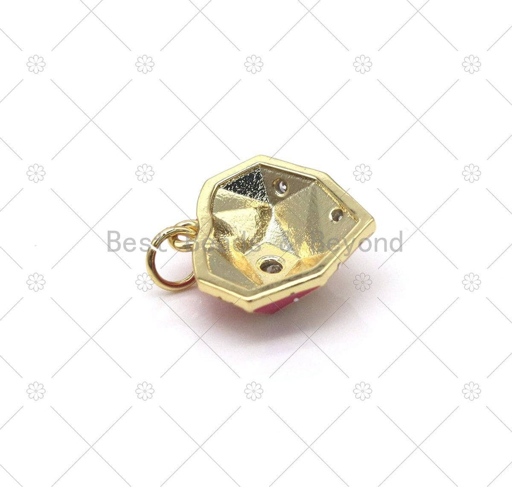 CZ Enamel Diamond Charm, Sku#Y554