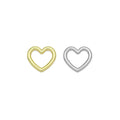 Silver Gold Frame Heart Pendant, Sku#A288