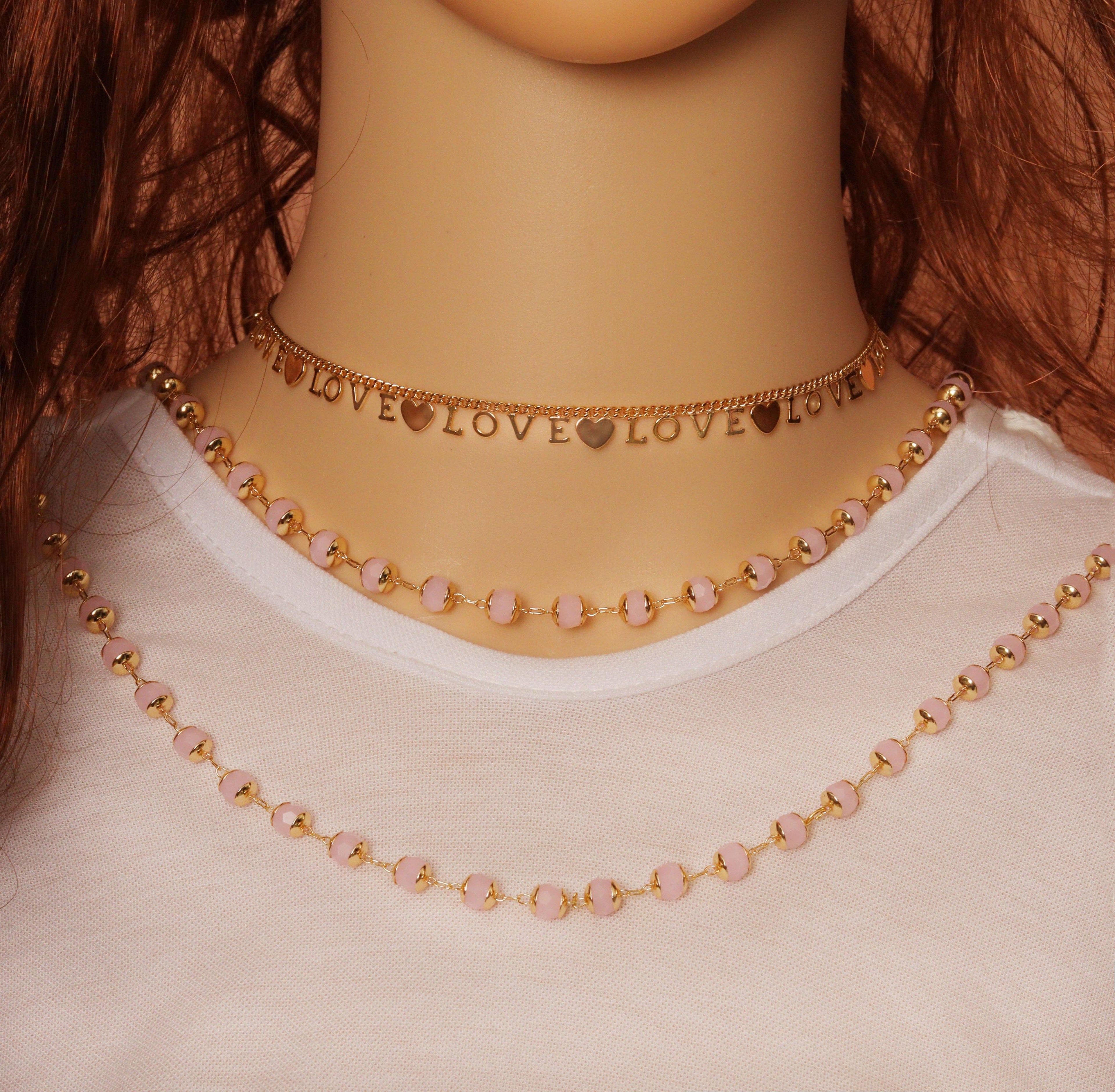 Love Heart Cuban curb Chain By Yard/Necklace, sku#LS36