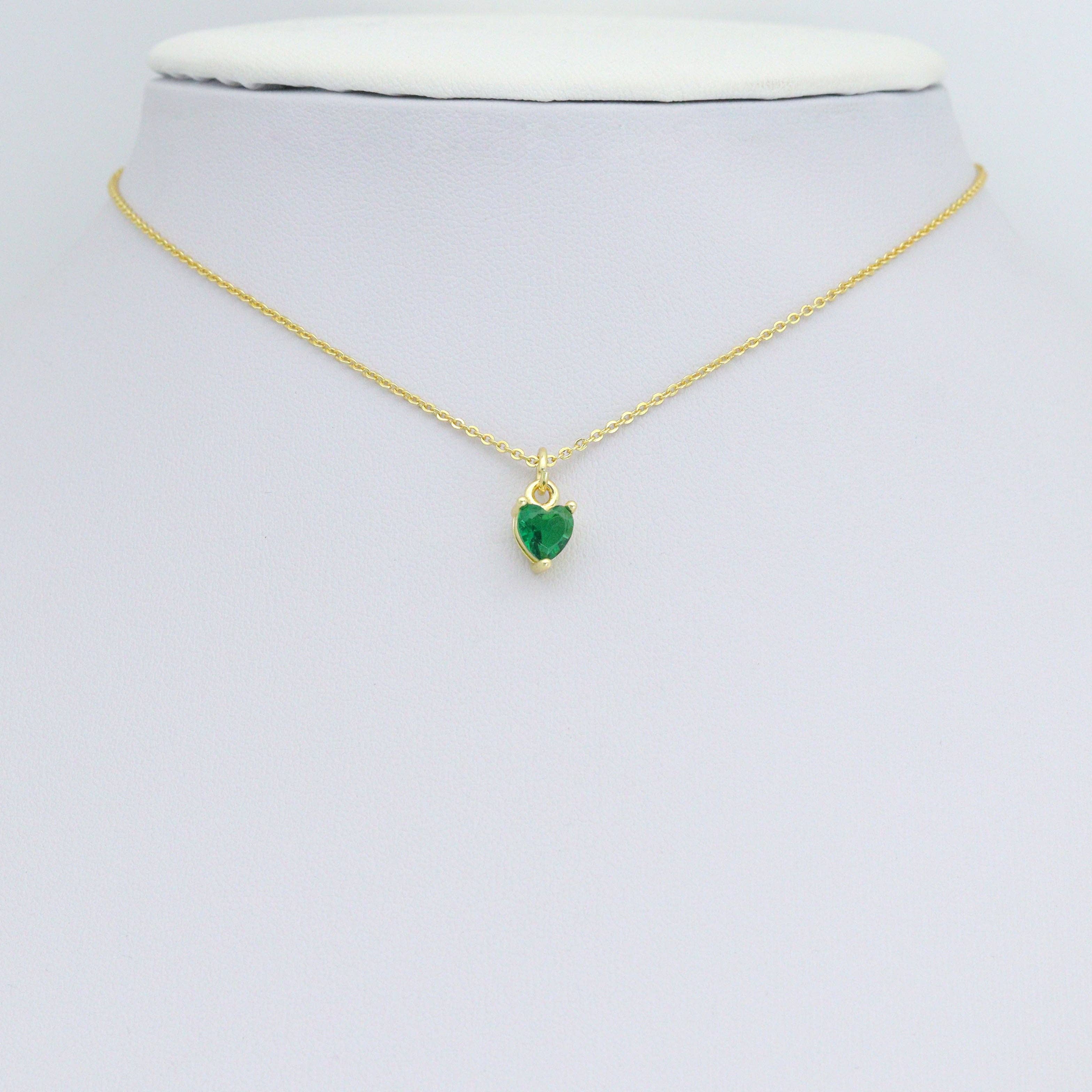 Red black clear green blue crystal Heart Charm Pendant, Sku#LD707