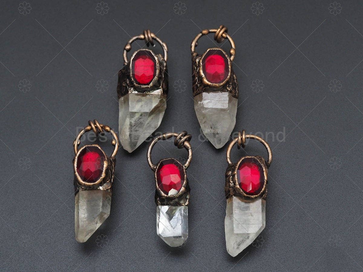 New!!! Natural Crystal Poin Pendant, Sku#YT15