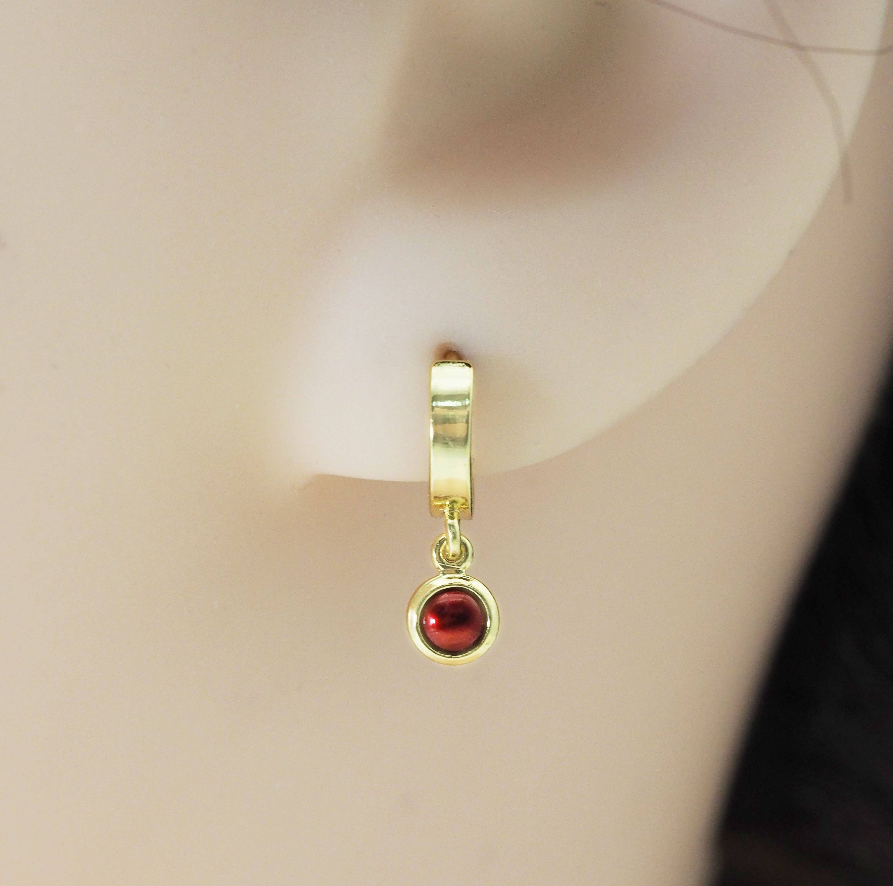 Cute Pearl Hoop Earring, Minimal earrings,sku#Y761