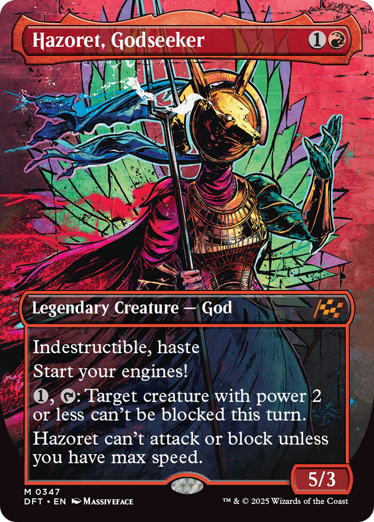 Hazoret, Godseeker (DFT-347) - Aetherdrift (Borderless) Foil