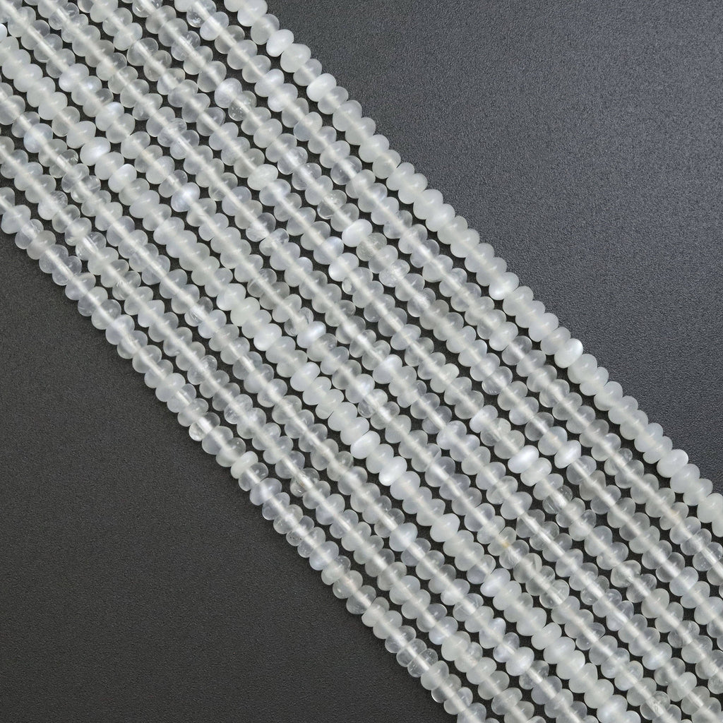 Blue Moonstone Rondelle Smooth Beads, Sku# U1893