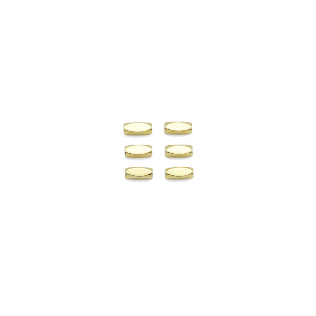 CZ Rice Tube Shape Gold Spacer beads, Sku#JL188