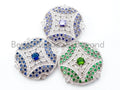 CZ Micro Pave 34mm Large Flower Disc, SKU#L199