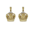 Gold CZ Virgin Mary On Crown Charm, Sku#LK709