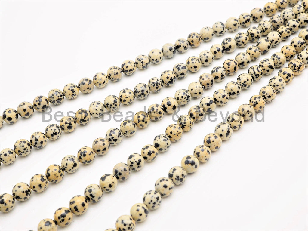 Dalmation Round Smooth Jasper beads, High quality 6mm/8mm/10mm/12mm Round Gemstone beads, Natural Jasper Beads, 15.5inch strand, SKU#U338