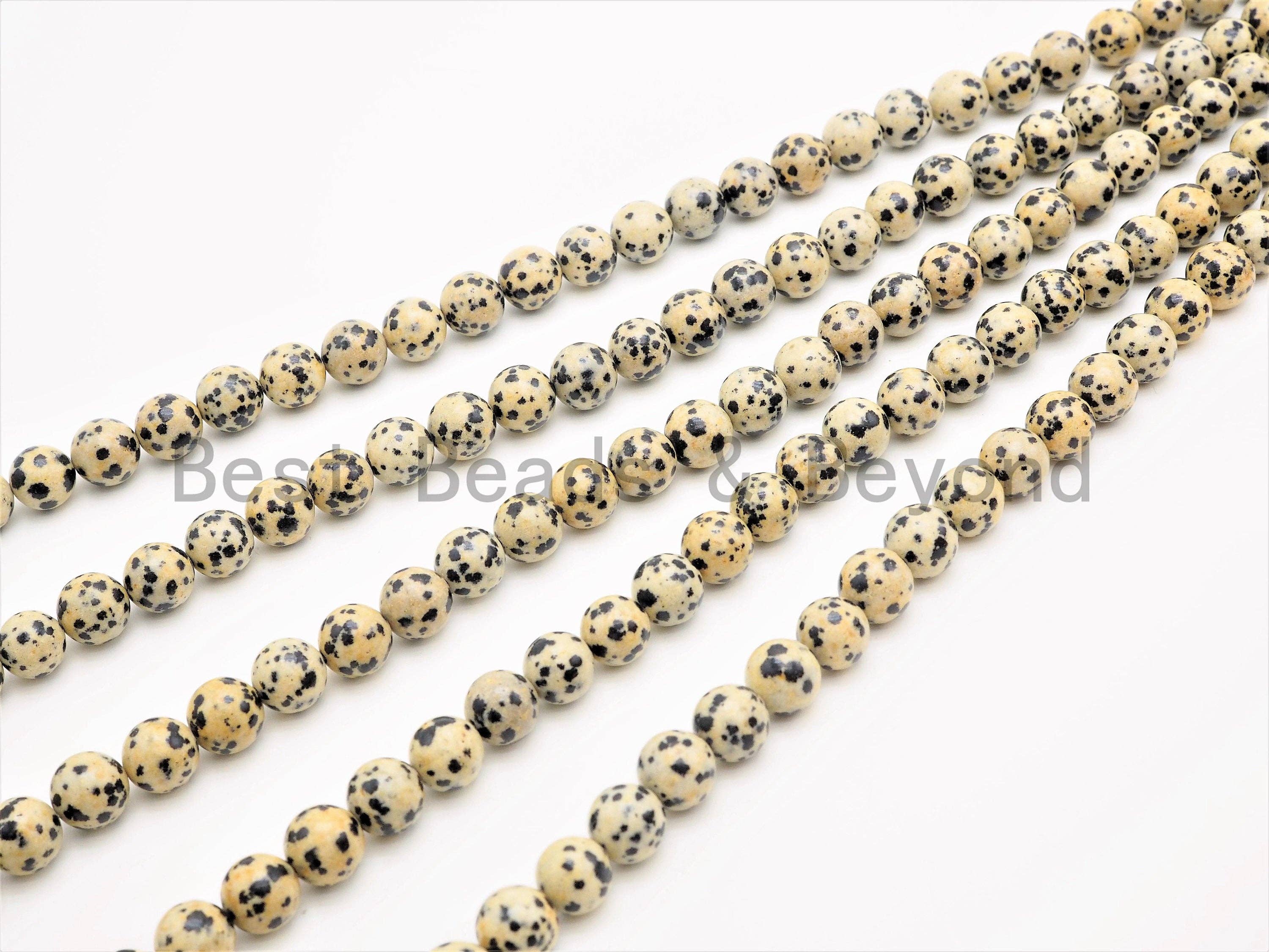 Dalmation Round Smooth Jasper beads, High quality 6mm/8mm/10mm/12mm Round Gemstone beads, Natural Jasper Beads, 15.5inch strand, SKU#U338