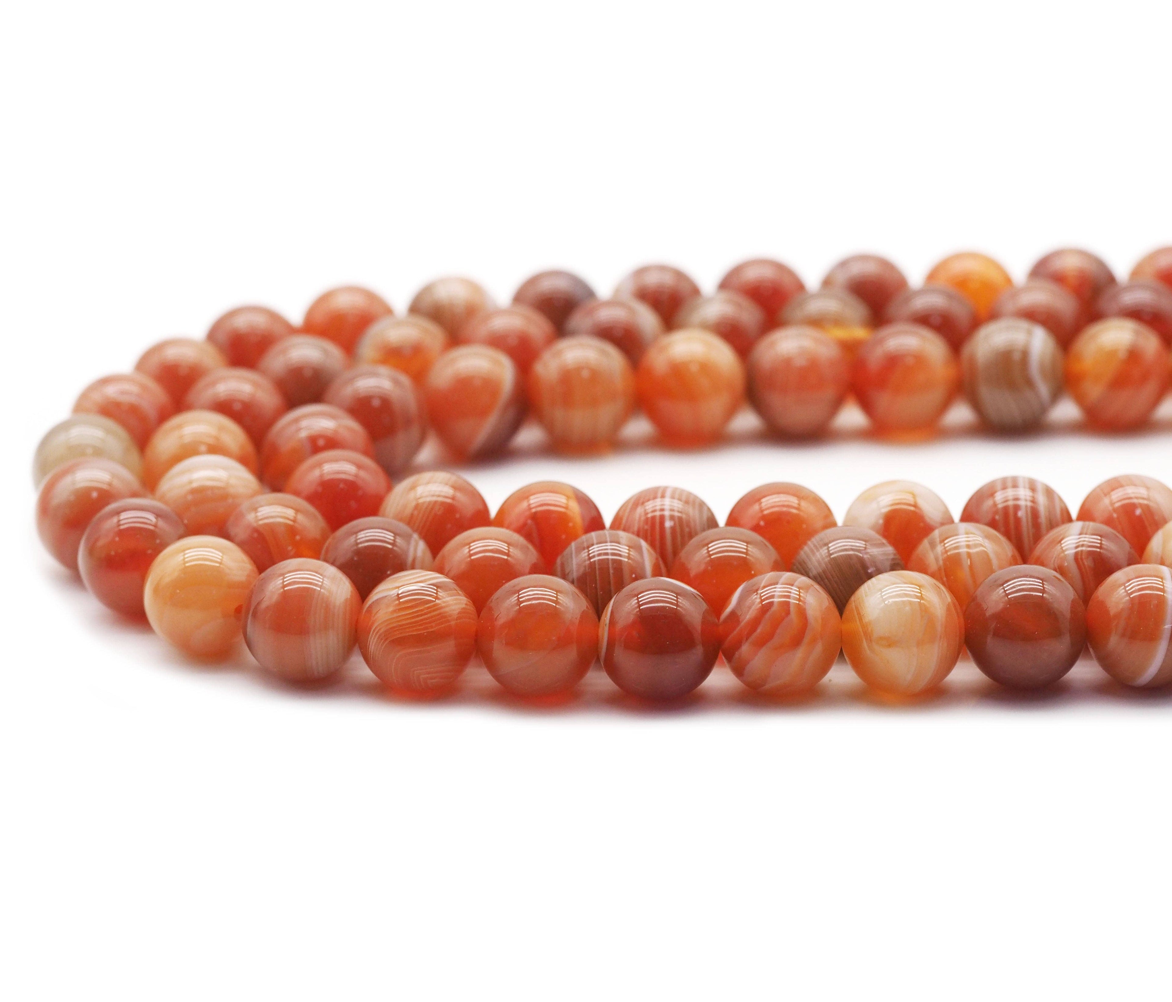 Genuine Red Botswana Agate Round Smooth Beads, Sku#U1399