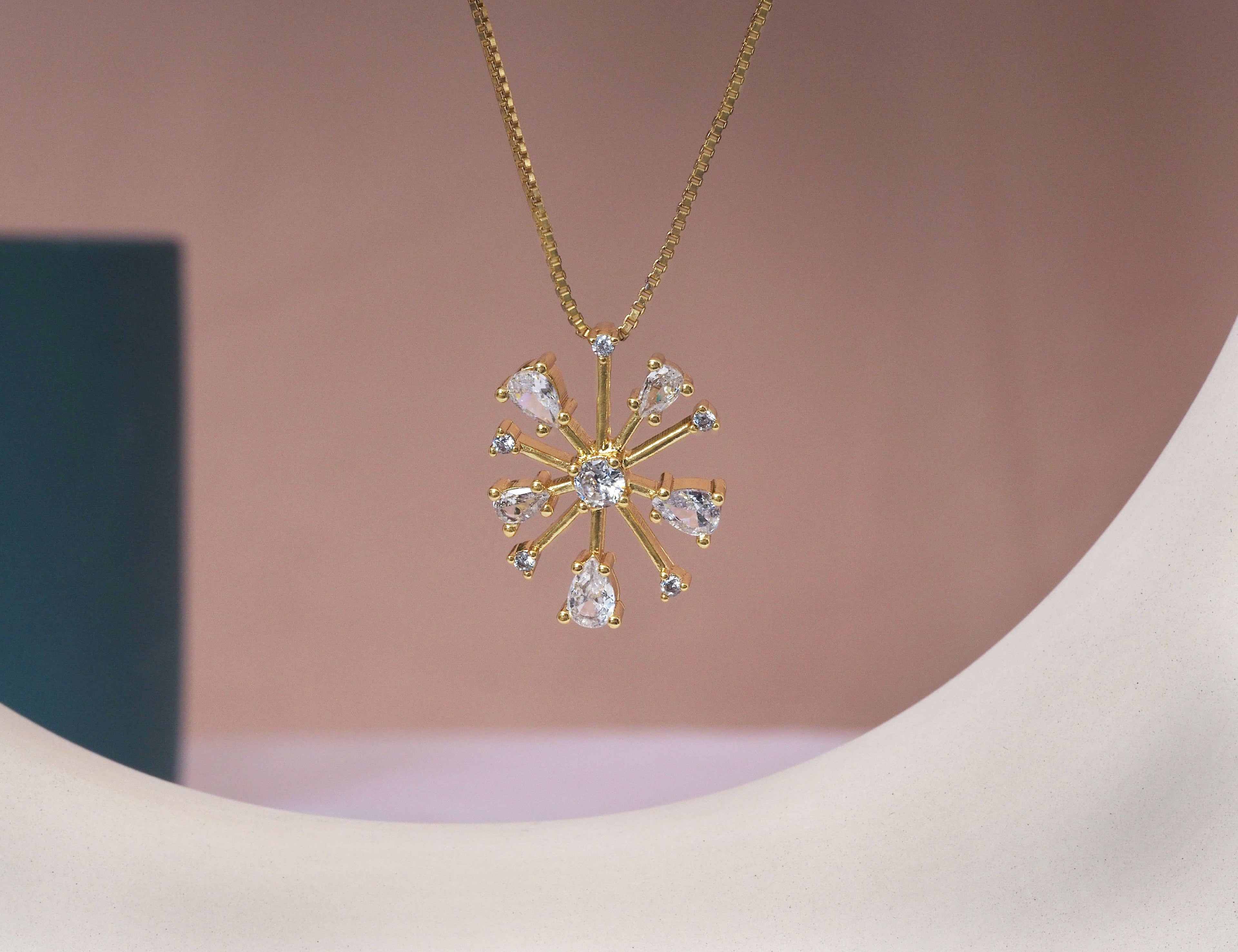 Large CZ North Star Charm, Sku#LK626