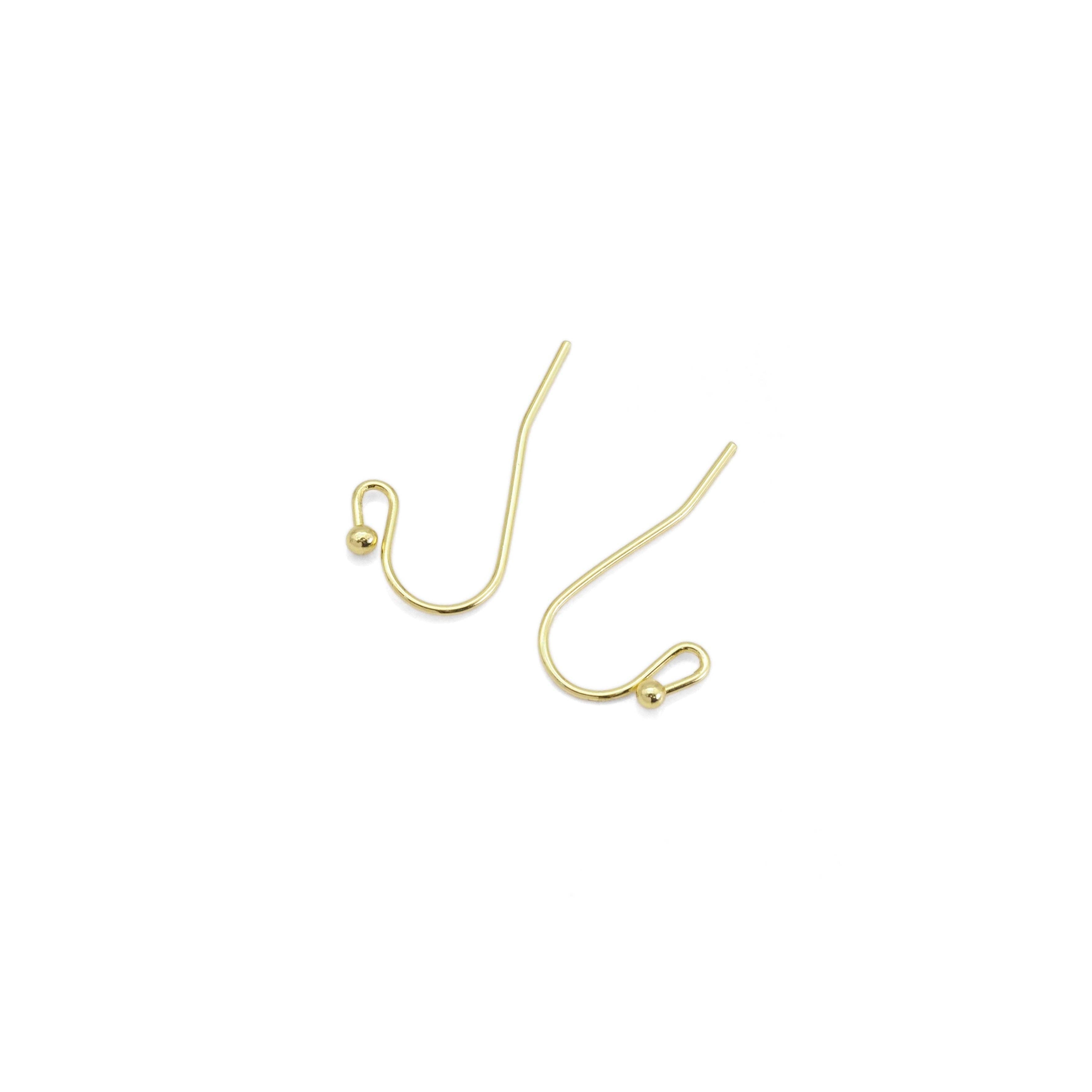 Gold Earring hooks Earring wire, Sku#Y883