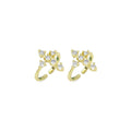 CZ Gold Cross Adjustable Ring, Sku#LX417