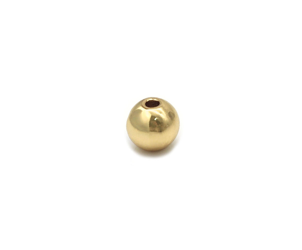 Gold Enamel Evil Eye Round Ball Spacer Beads, Sku#LD318
