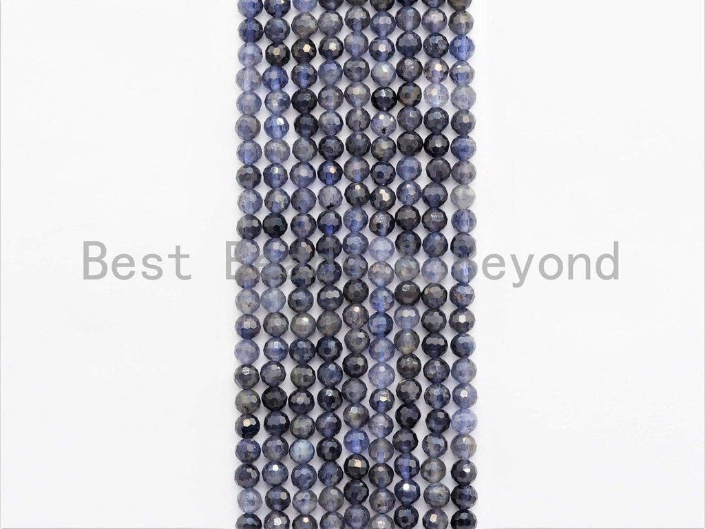 High Quality Natural Faceted Blue LOLITE Beads-2mm/3mm/4mm/6mm-lolite Beads,15.5" Full Strand, SKU#U420