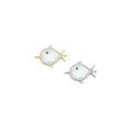 White Mother-of-pearl Fish Connector Charm, Sku#WL3