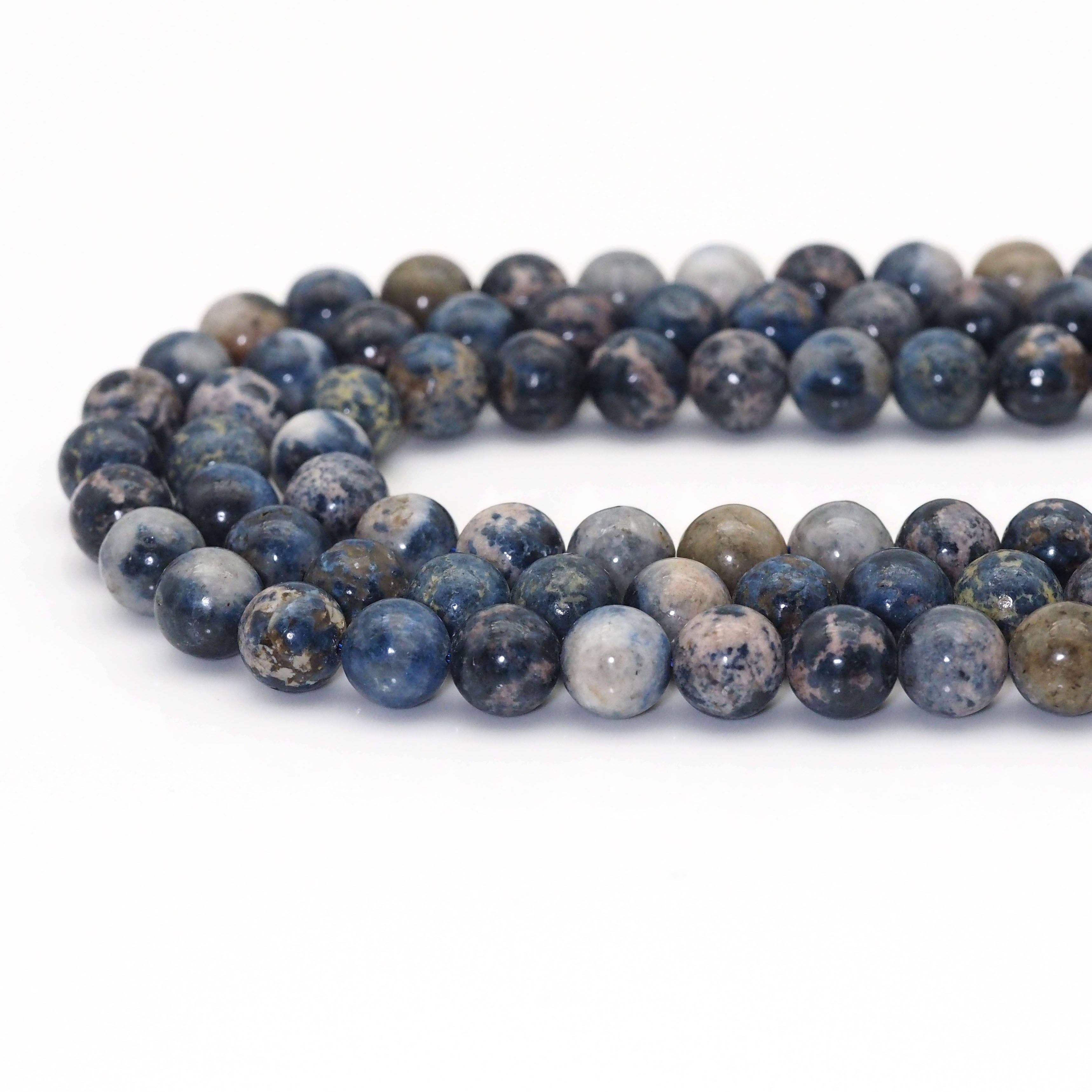 Genuine Blue Spinel, 6mm/8mm/10mm Round Smooth Beads, Sku#U1611