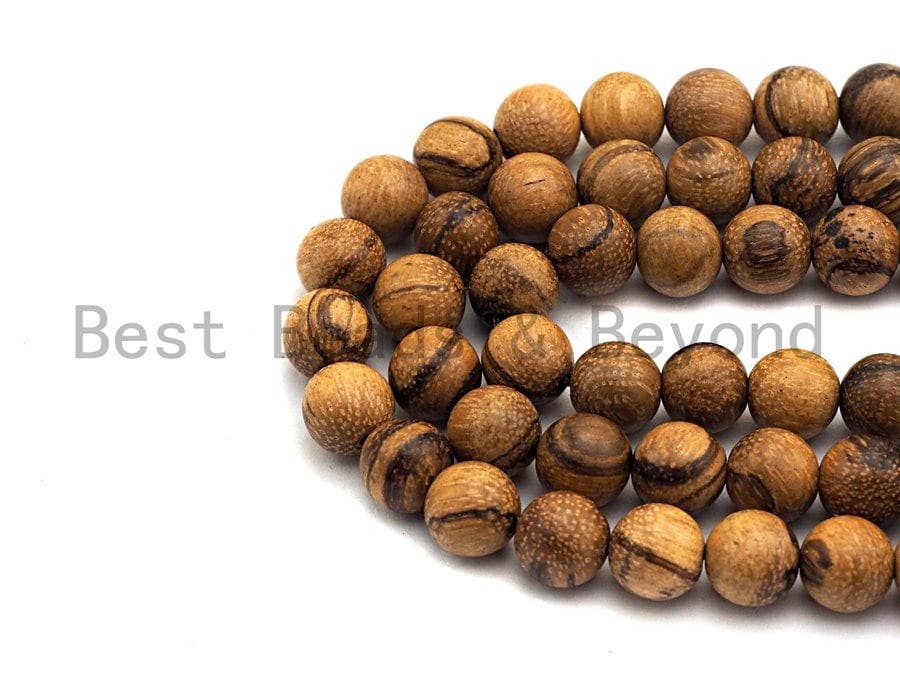 Natural Smooth Round Wood beads, 6mm/8mm/10mm/12mm Natural Brown Wood beads, Natural  Wood Grain Beads, 15.5inch strand,SKU#U464