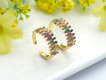 Colorful CZ Open Ring, Sku#X18