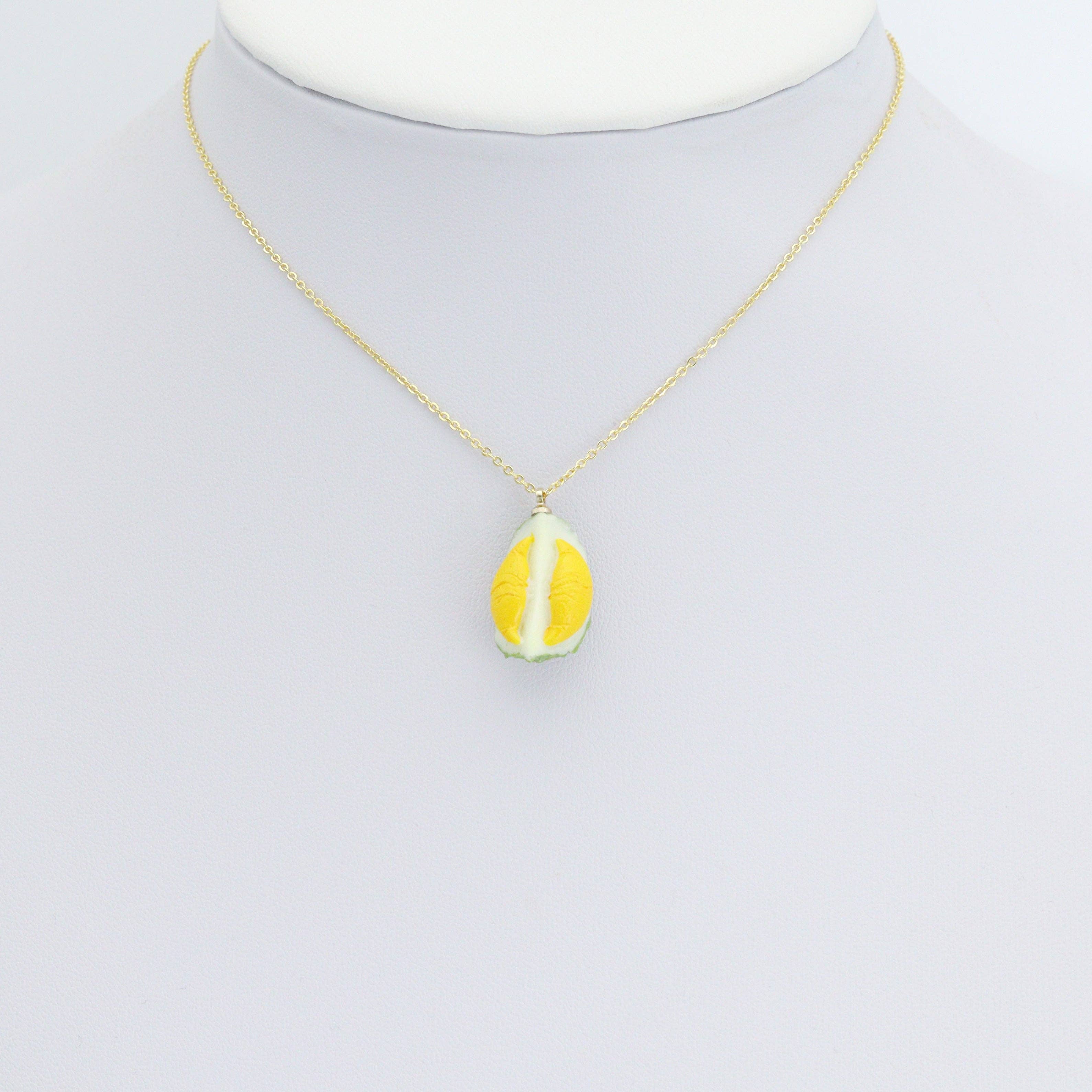 Enamel Gold Durian Charm Pendant,Sku#LK1228