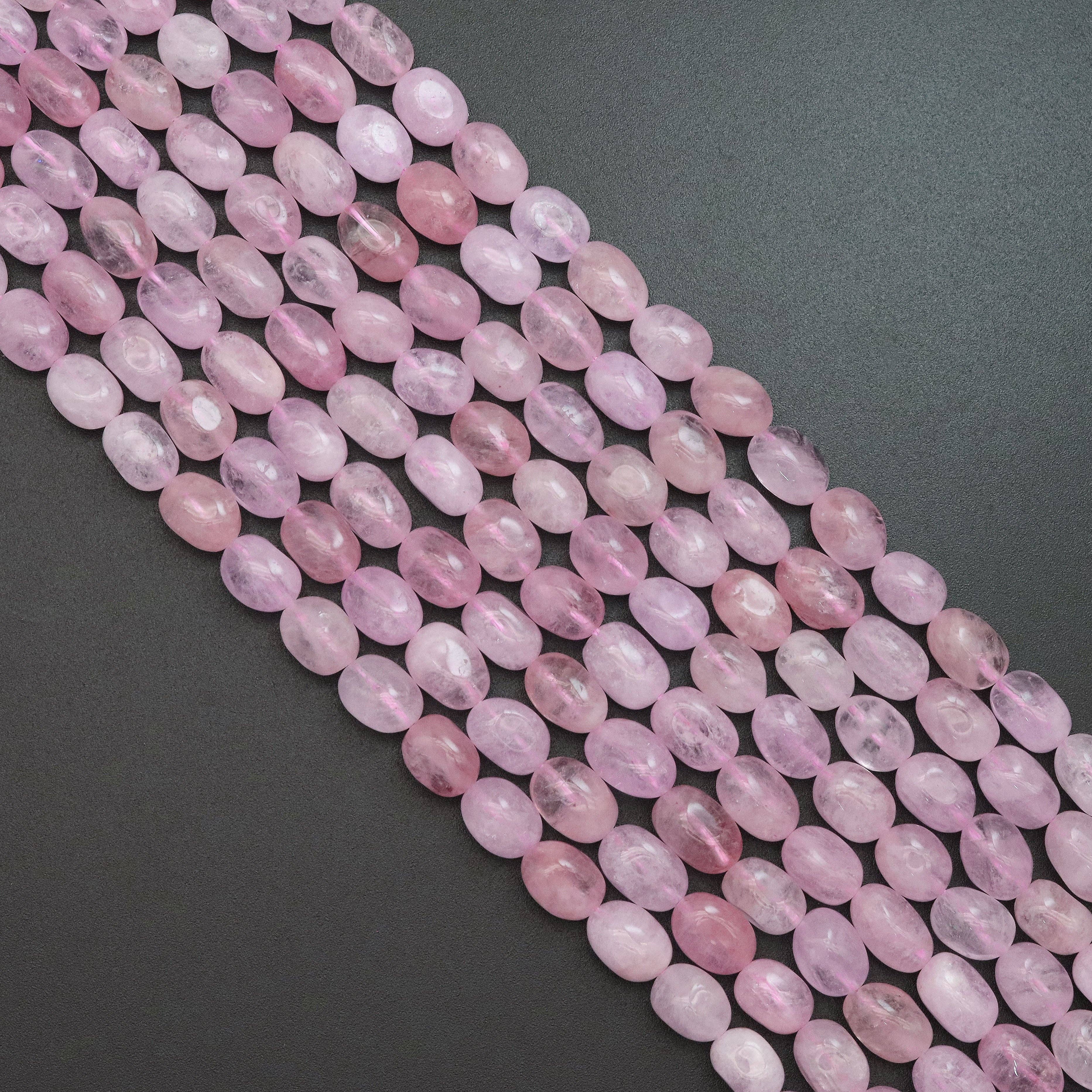 10-11mm Oval Morganite Beads, Sku#U1892