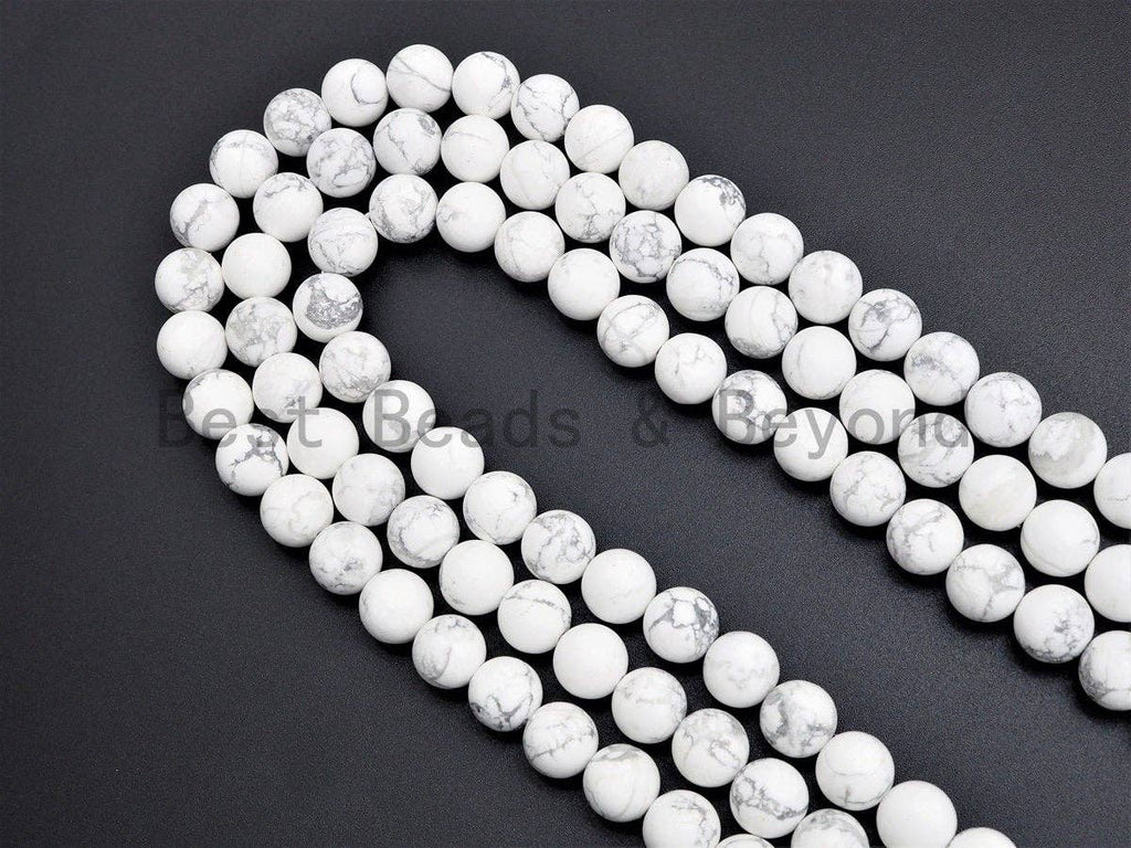 Natural Matt Round Howlite beads, sku#U398