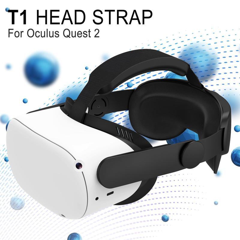 Adjustable VR Headband, 1 Count Replacement VR Head Strap, Soft Breathable VR Headband for Oculus Quest 2 Meta Quest 2, VR Accessories (Headband Only), VR Stock Accessory