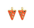 CZ Enamel Tirangle Charm, Sku#LK588