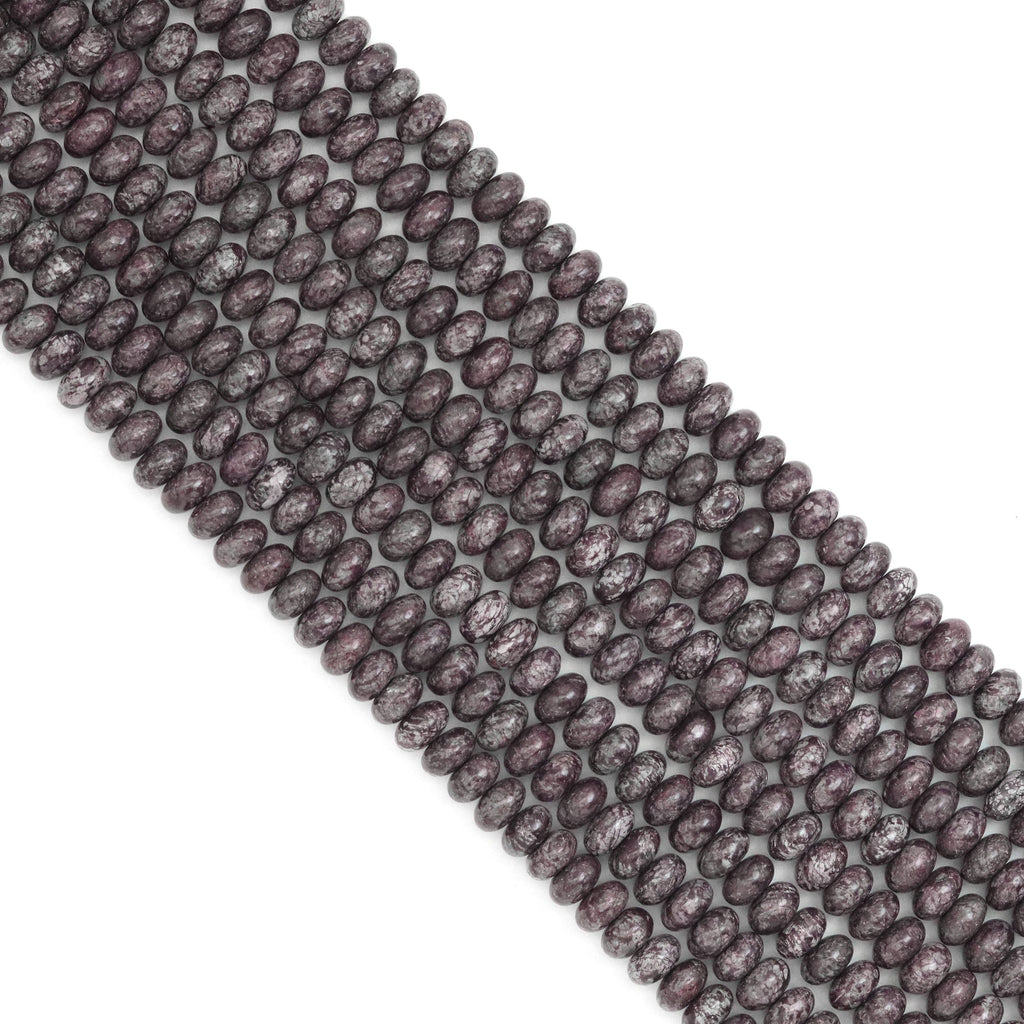 5x8mm Smooth Rondelle Brown Snowflake Beads, Sku#U1921