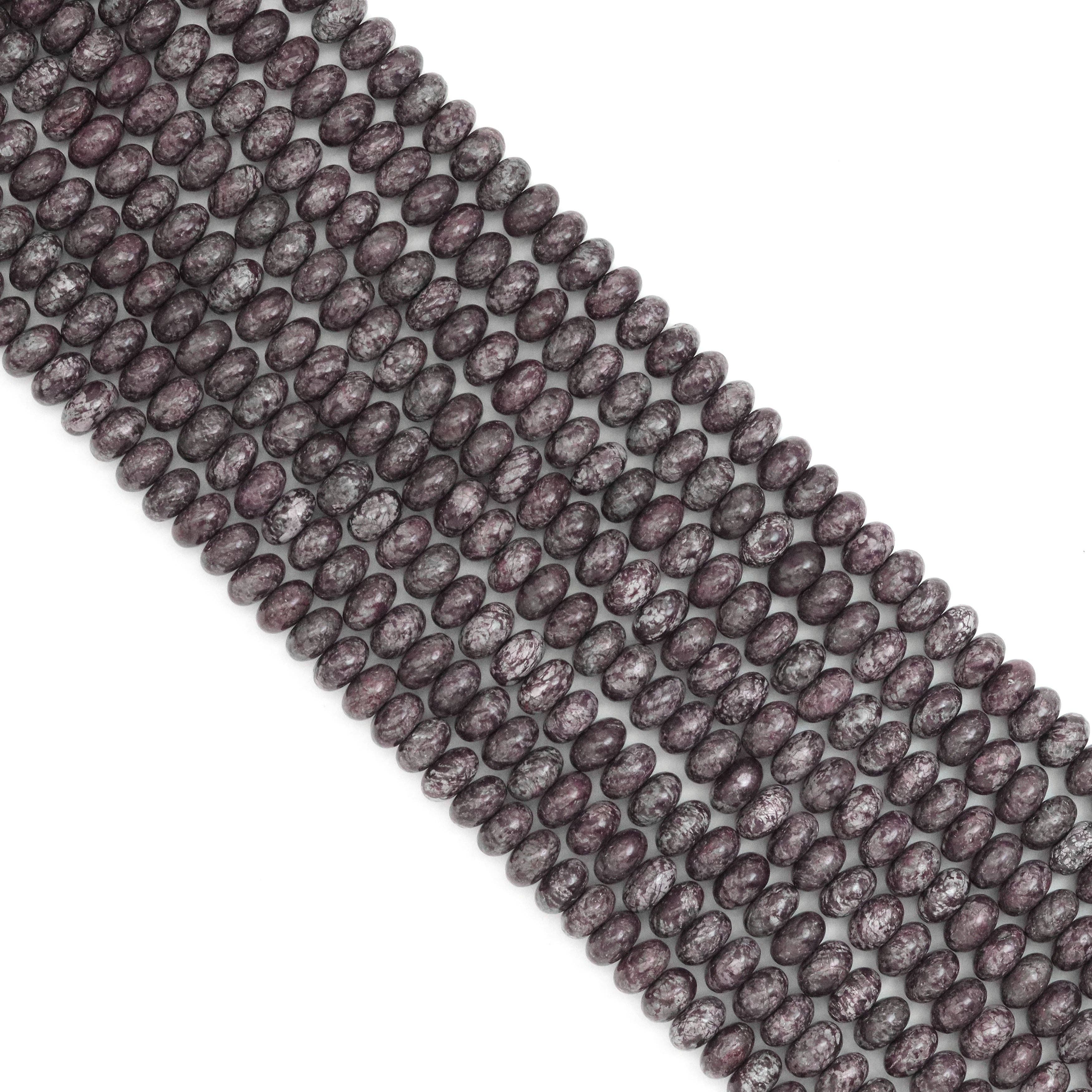5x8mm Smooth Rondelle Brown Snowflake Beads, Sku#U1921