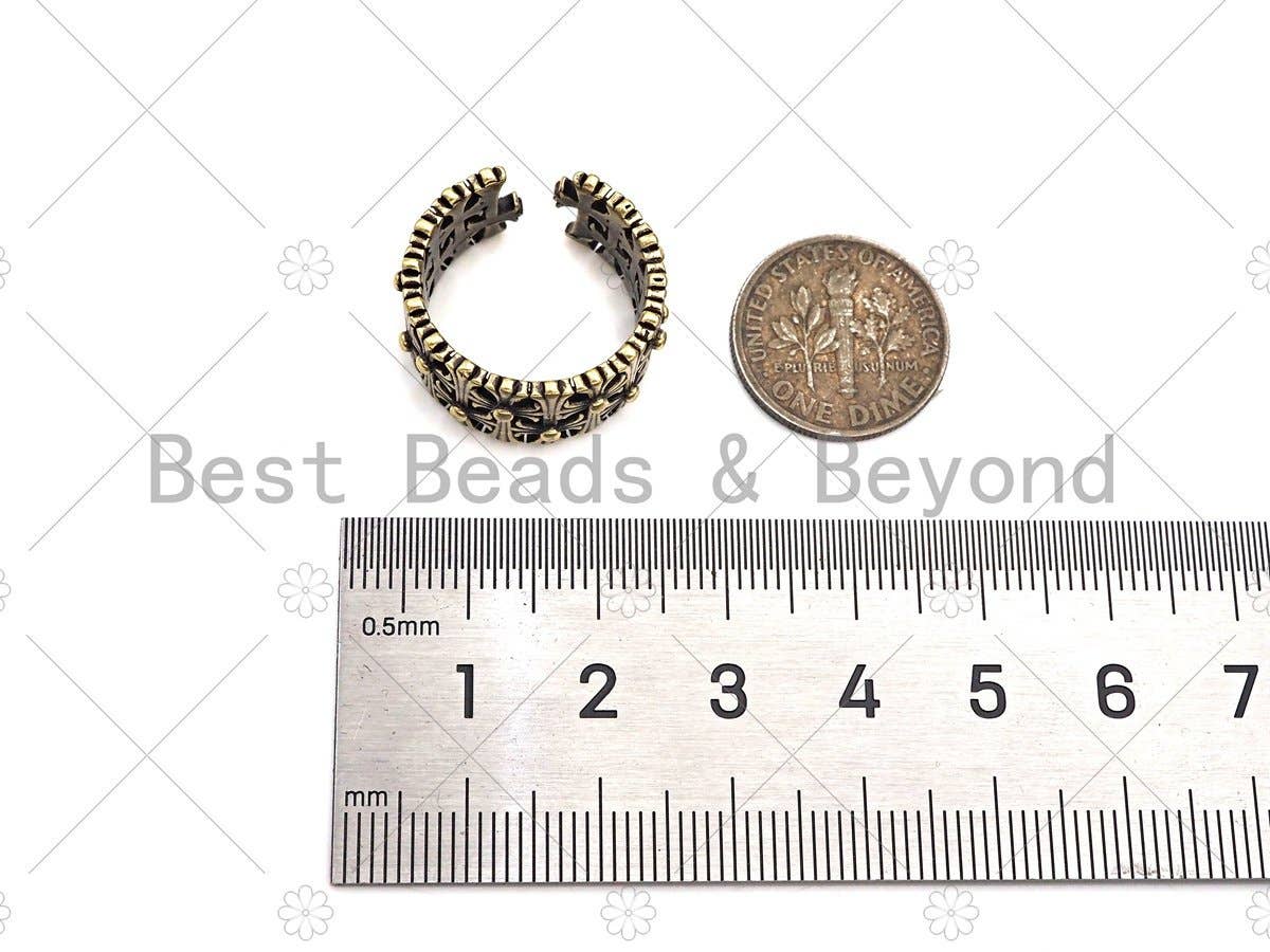 Cross Chunky Adjustable Ring, Sku#Y412