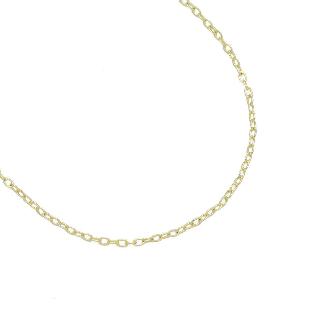 18K Gold Color Finished Trace Link Chain Necklace, sku#JD03