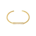 Gold Pearl Bar Bangle Bracelet, Sku#B350