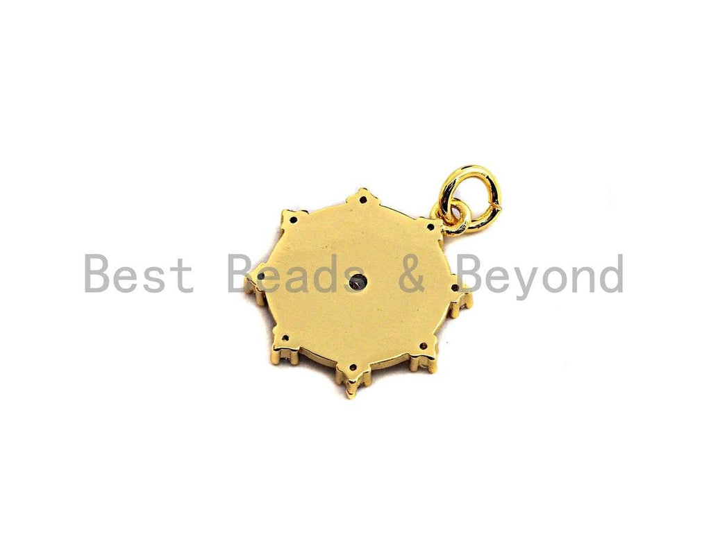 Embossment North Star on Disc With Tentacle Charm/ Pendant,SKU#Z452