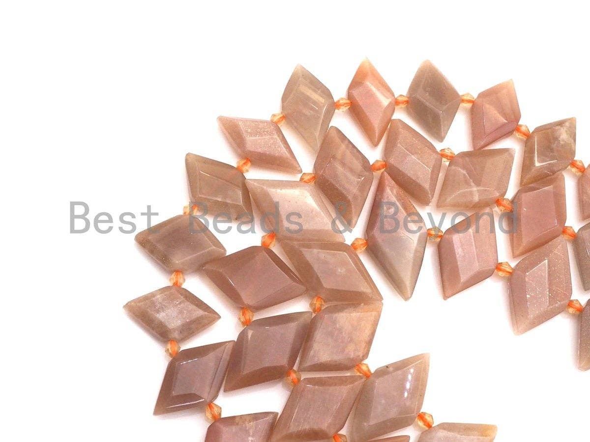 High Quality Natural Peach Moonstone Horse Eye Shape Beads, Natural Moonstone beads, 16x30mm, sku#U671