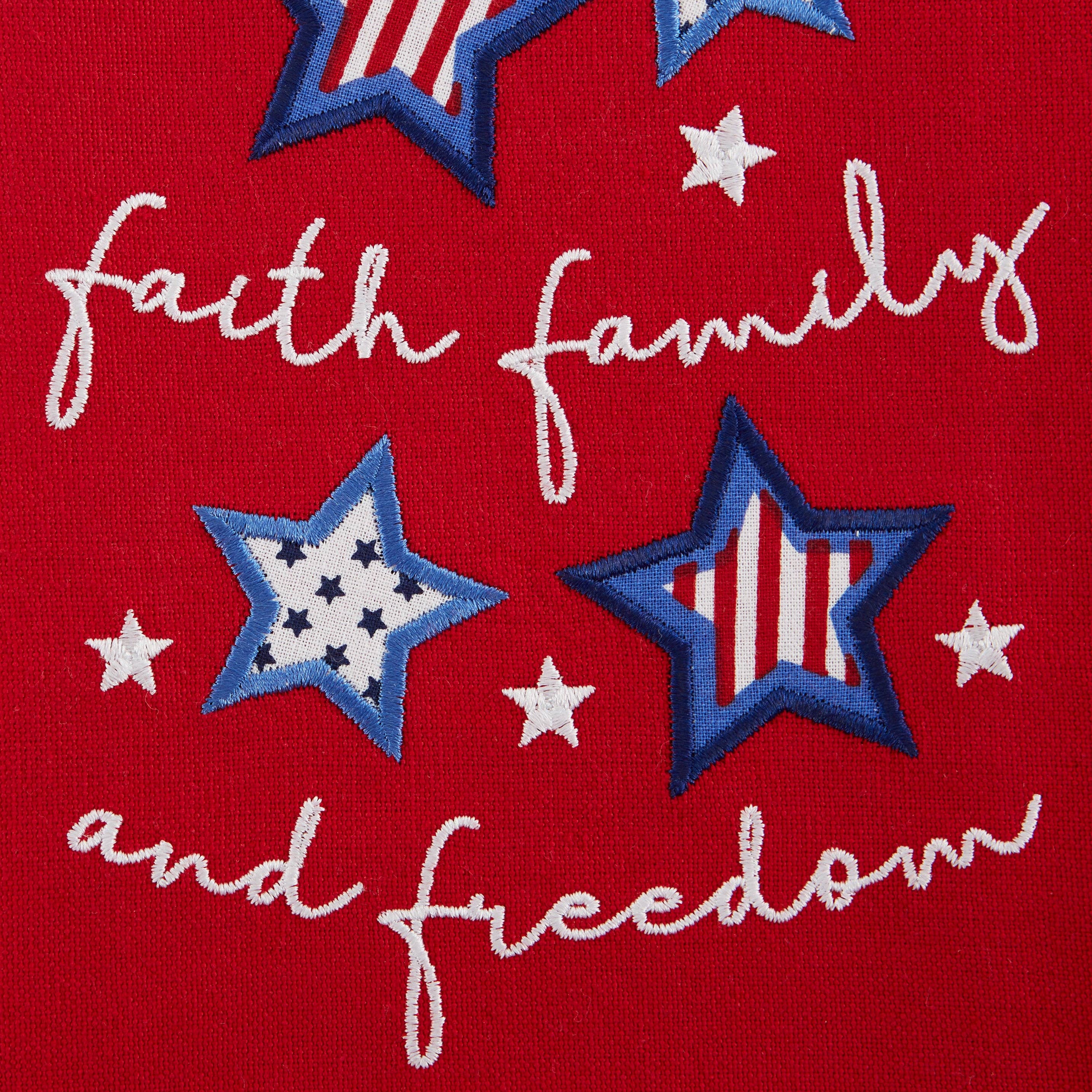 Faith Freedom Embellished Dishtowel