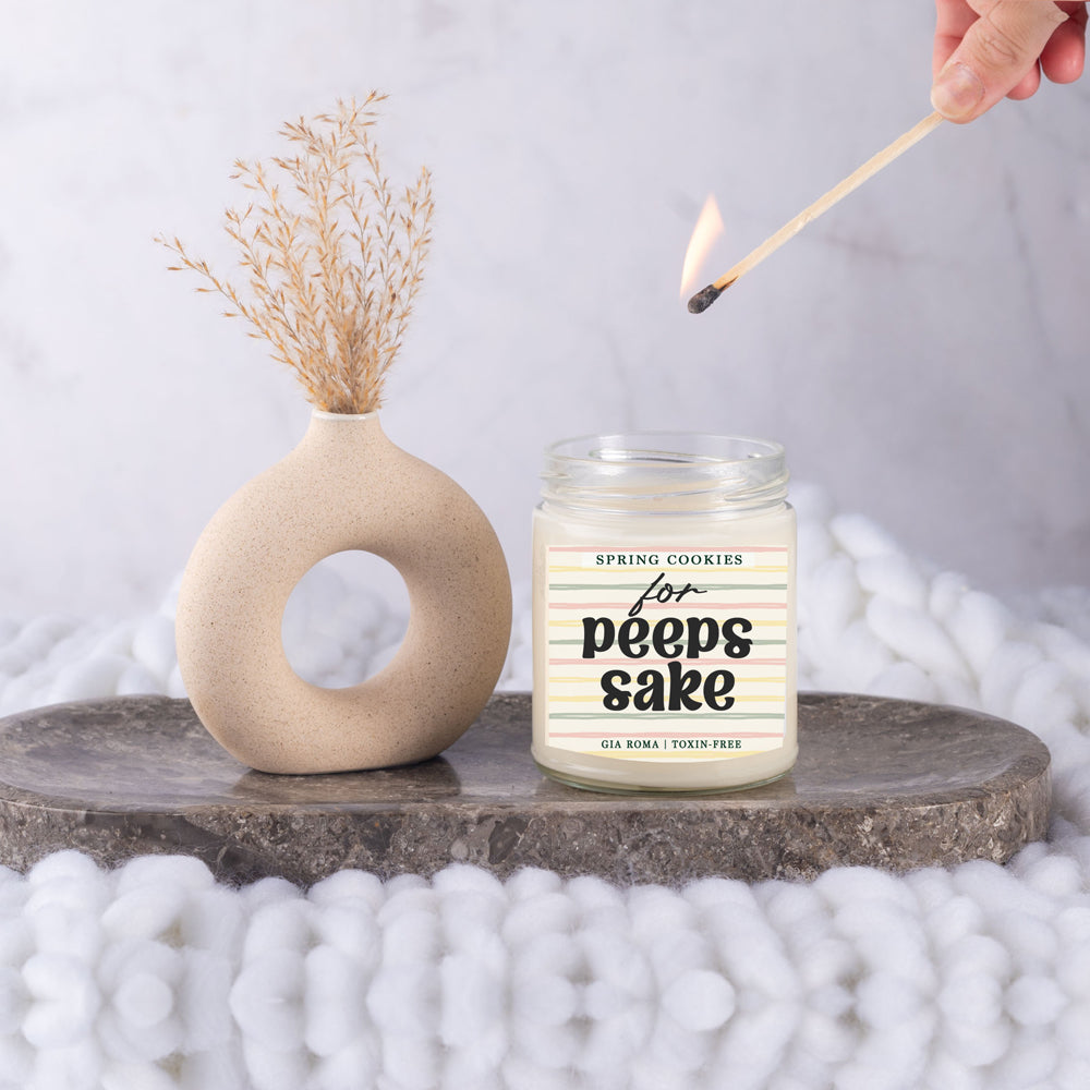 Easter Cookie Scented Soy Candle - Sugar Cookie Spring Dessert Aroma 8oz