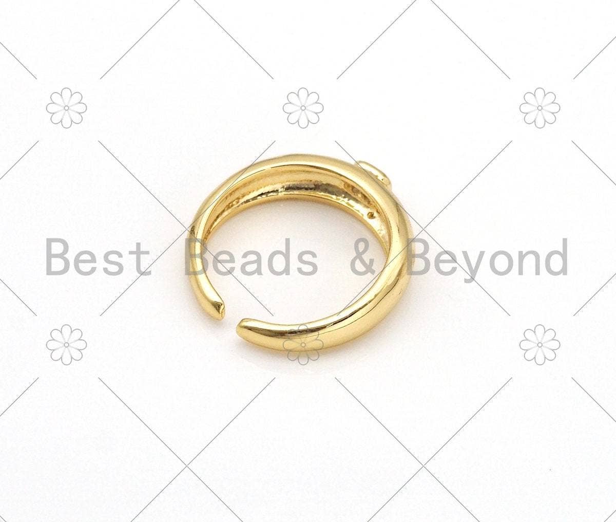 Square CZ Adjustable Ring, Sku#X218